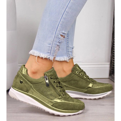 Casualowe sneakersy z zamkiem bocznym