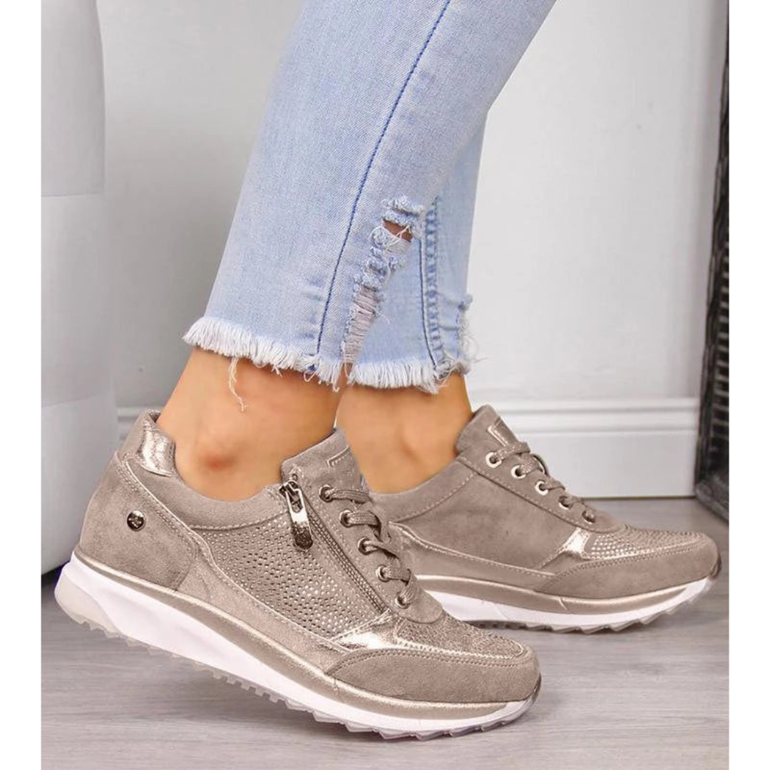 Casualowe sneakersy z zamkiem bocznym