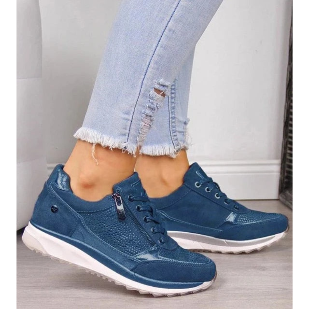 Casualowe sneakersy z zamkiem bocznym
