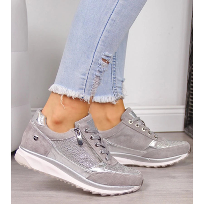 Casualowe sneakersy z zamkiem bocznym