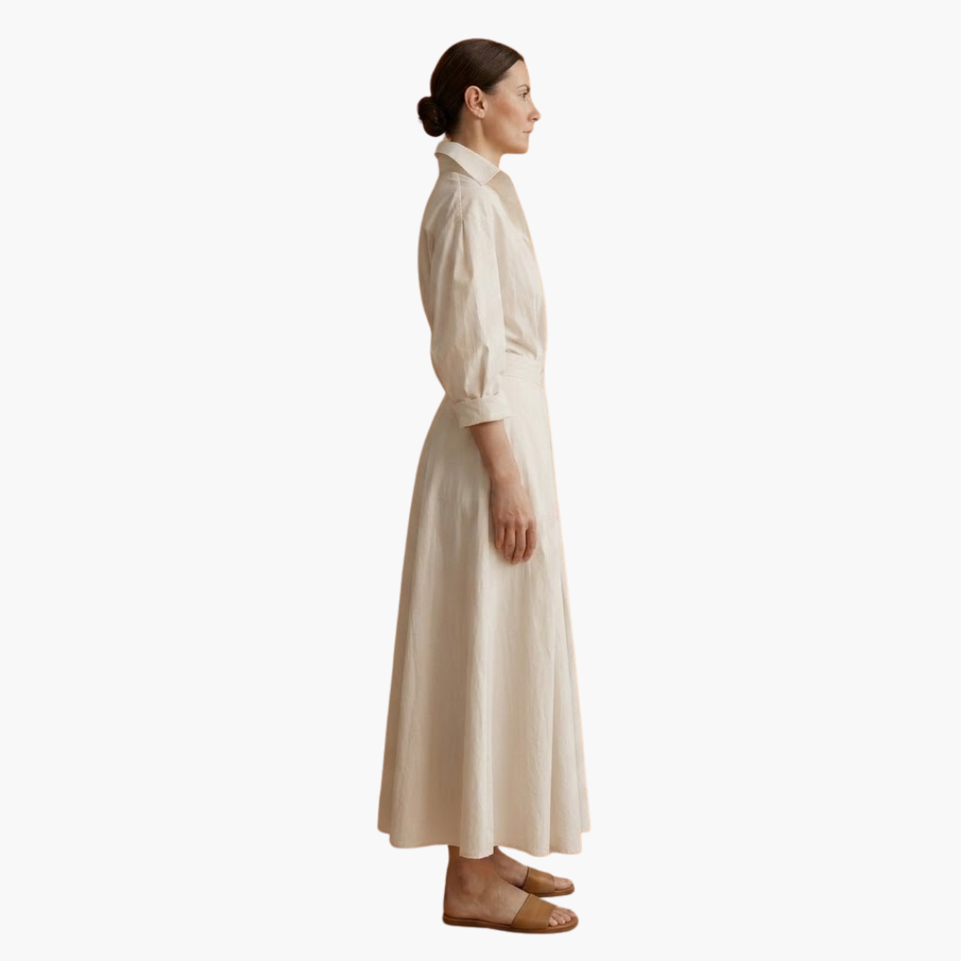 Dalia Damska Sukienka na Wesele z Guzikami i Wyraźną Talią w eleganckim styl 3