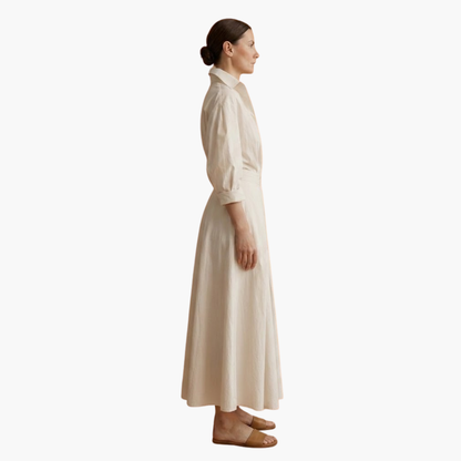Dalia Damska Sukienka na Wesele z Guzikami i Wyraźną Talią w eleganckim styl 3