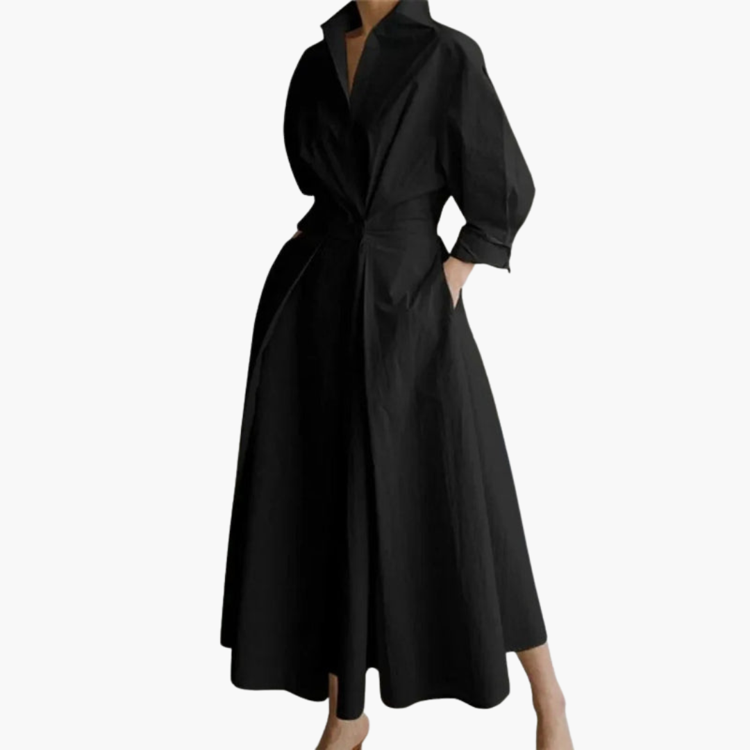 Dalia Damska Sukienka na Wesele z Guzikami i Wyraźną Talią w eleganckim styl 7