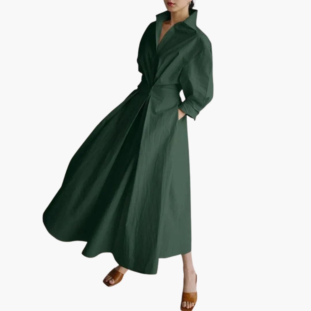 Dalia Damska Sukienka na Wesele z Guzikami i Wyraźną Talią w eleganckim styl 9