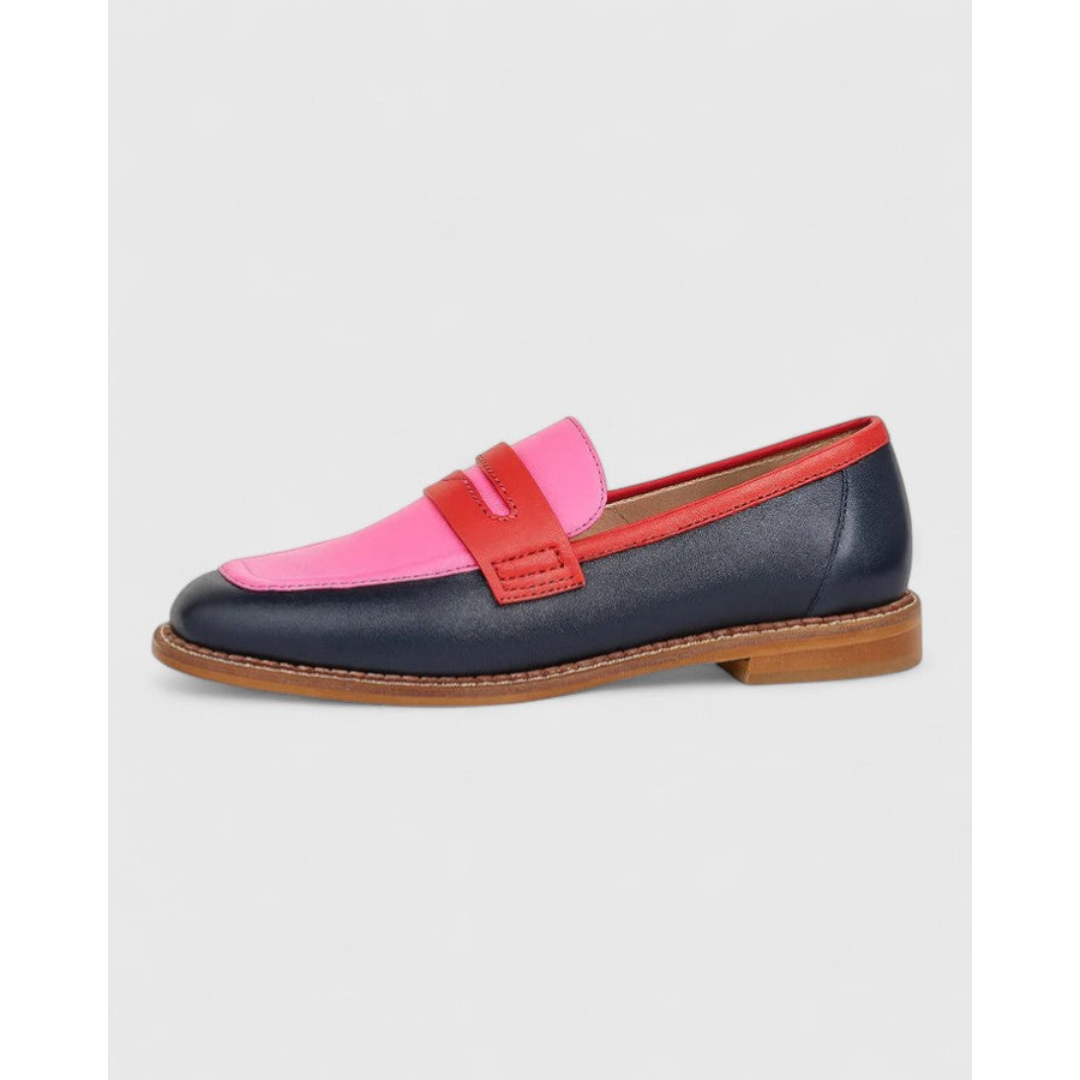 Damskie mokasyny w stylu color block
