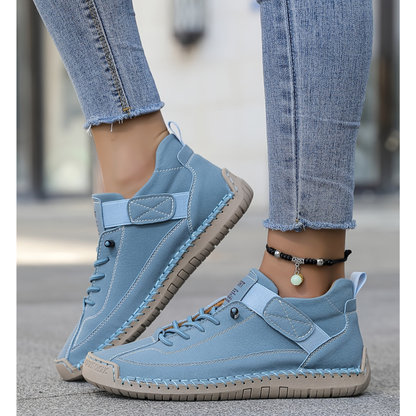 Damskie sneakersy sznurowane z teksturowanym wykończeniem