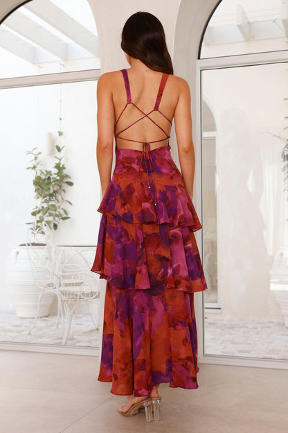 Eileen Women’s Maxi Dress featuring a stylish V-neck and elegant layered chiffon design, perfect for summer occasions and casual outings. 8