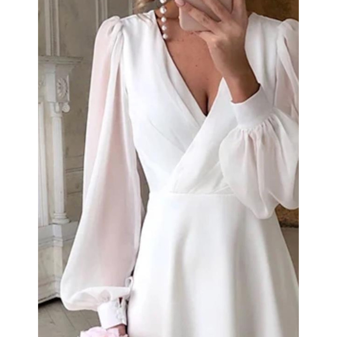 Elegancka biała sukienka midi damska