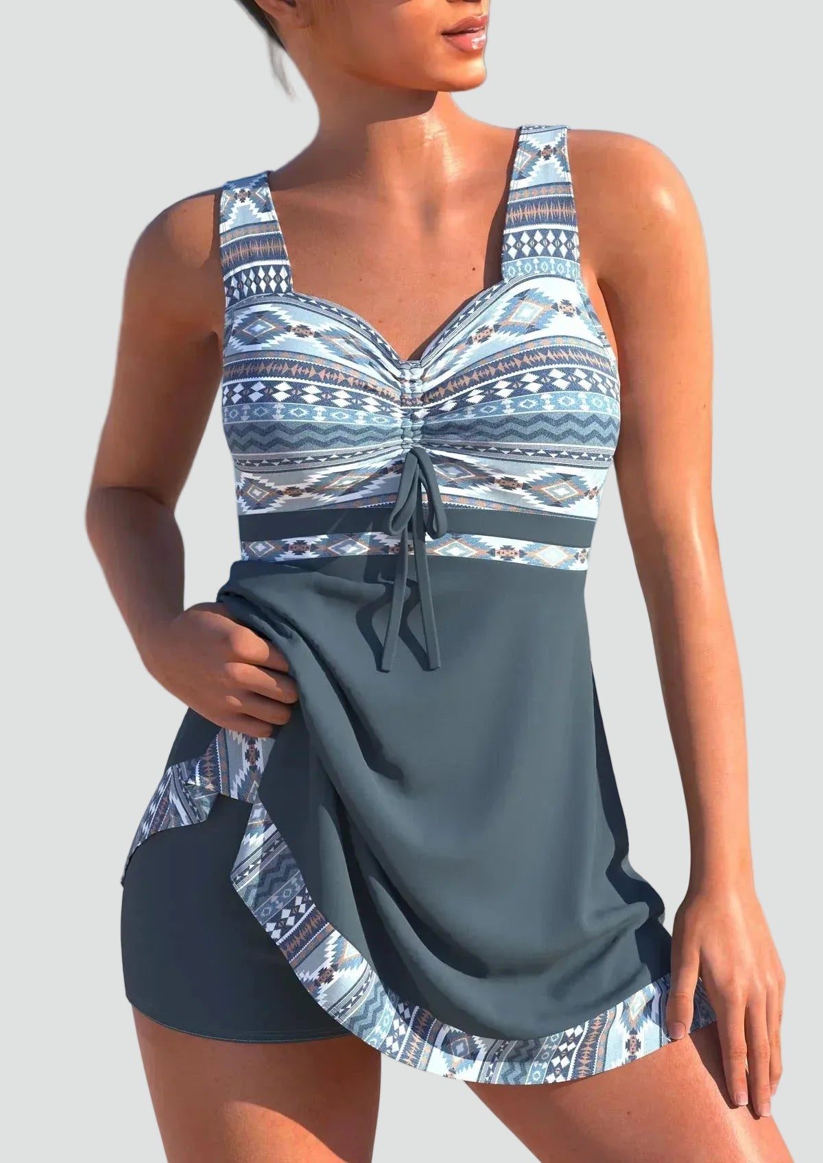 Ewa Damski jednoczęściowy strój kąpielowy z modelującym krojem, elegancki design, idealny na 0