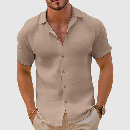 Męska koszula Lorenzo z klasycznym kołnierzykiem, luźnym krojem i eleganckim designem, 0