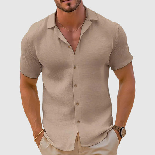 Męska koszula Lorenzo z klasycznym kołnierzykiem, luźnym krojem i eleganckim designem, 0