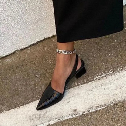 Pernille women's stiletto heels with adjustable strap and pointed toe, perfect for stylish and comfortable footwear. 2