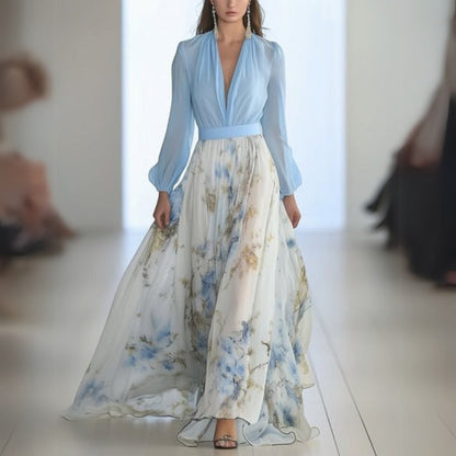 Rita Women's Maxi Dress featuring a vibrant floral print and a flowing silhouette, perfect for summer outings and casual occasions. 0