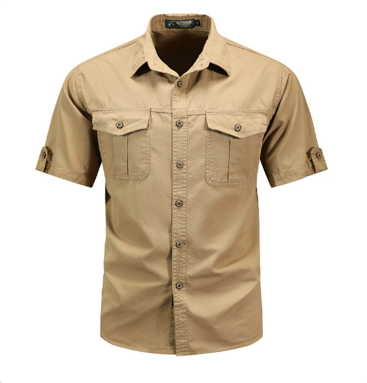 Tomasz men's shirt featuring functional pockets and a comfortable fit, perfect for casual and smart-casual occasions. 0
