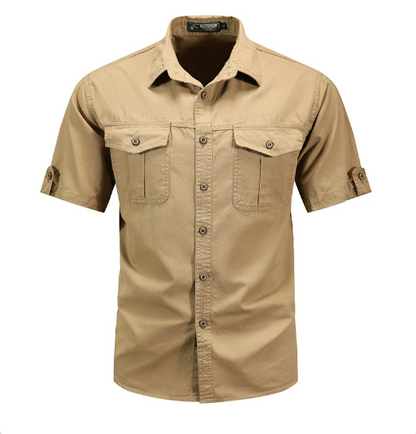 Tomasz men's shirt featuring functional pockets and a comfortable fit, perfect for casual and smart-casual occasions. 0