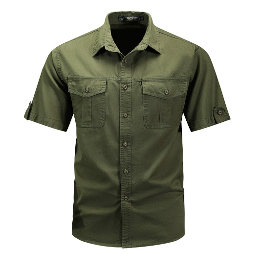 Tomasz men's shirt featuring functional pockets and a comfortable fit, perfect for casual and smart-casual occasions. 3
